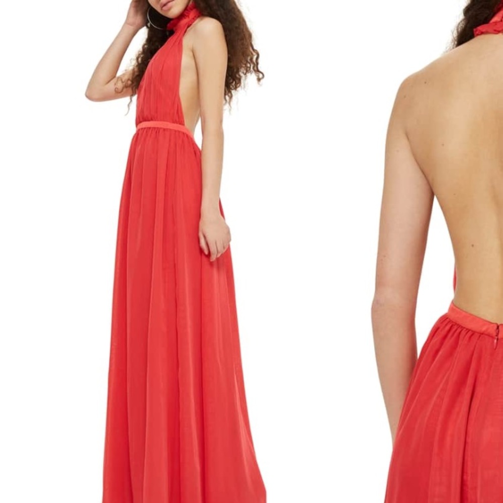 Topshop Taylor halter maxi dress